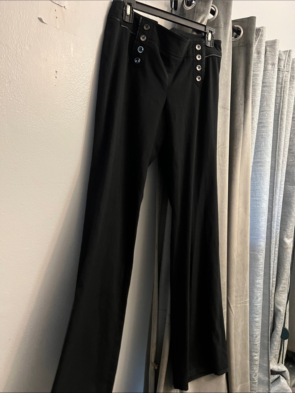 WHBM Black High-Rise Button Detail Pants 

SZ 6 Legacy